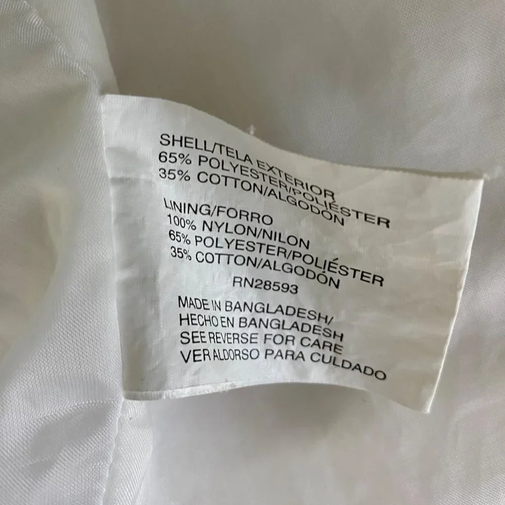Members Only White Full Zip Jacket Men's XL